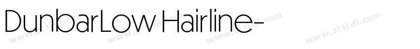 DunbarLow Hairline字体转换